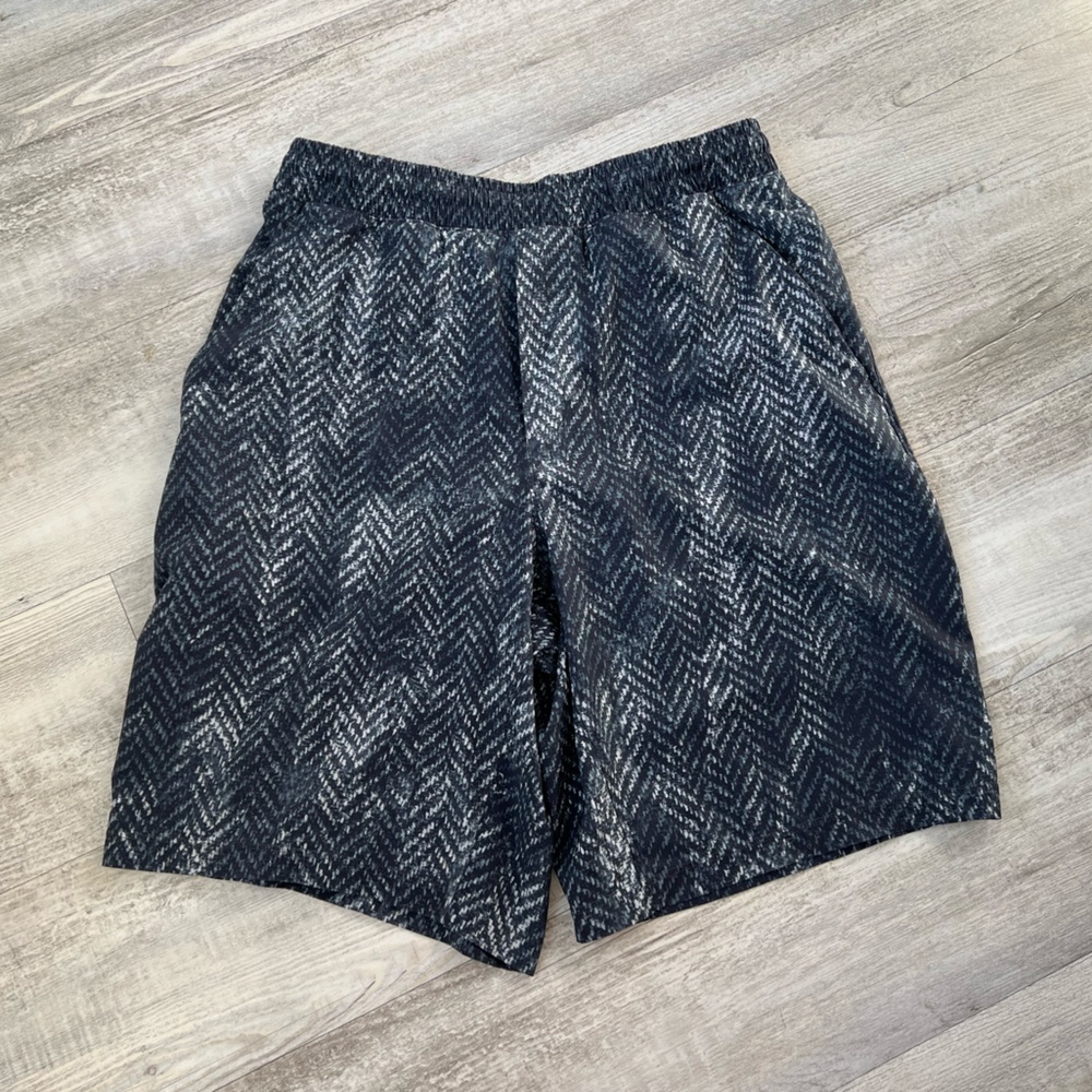 Lululemon Pace Breaker 7” Lined Shorts Bleached Herringbone Gray S - Picture 9 of 12